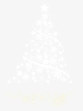 矢量手绘白色雪花圣诞树免抠