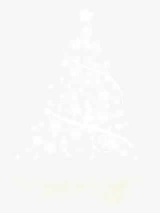 矢量手绘白色雪花圣诞树免抠