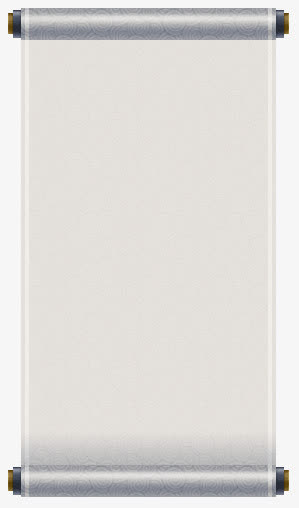 银色 古典卷轴 png免抠