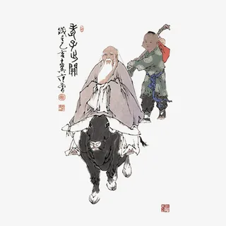 中国风老子出关PNG图免抠