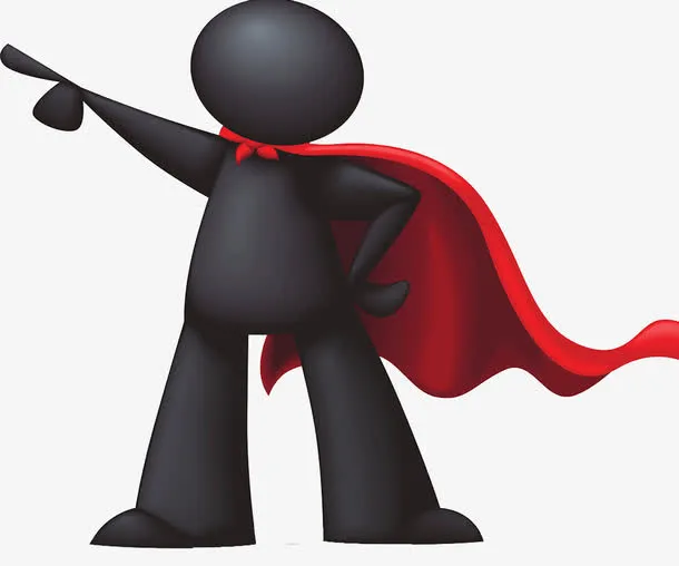 正义红色斗篷免抠