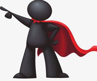 正义红色斗篷免抠