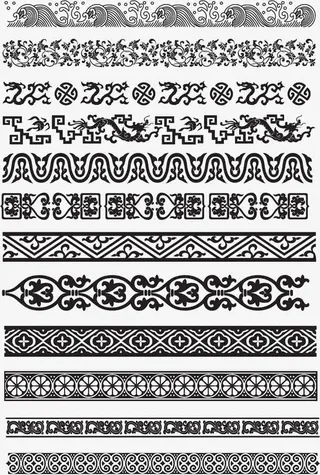 中国风古典花纹免抠