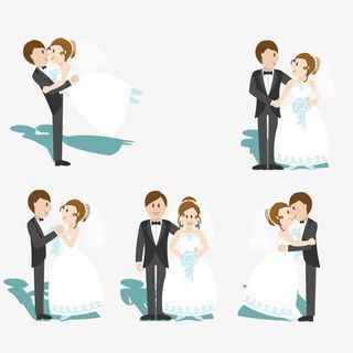 矢量结婚新人免抠