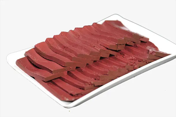 一盘新鲜的鸭血免抠