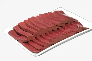 一盘新鲜的鸭血免抠