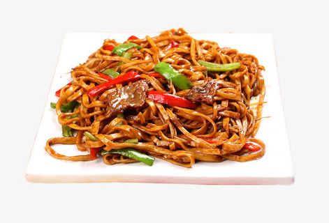 干煸手擀面素材图片免抠