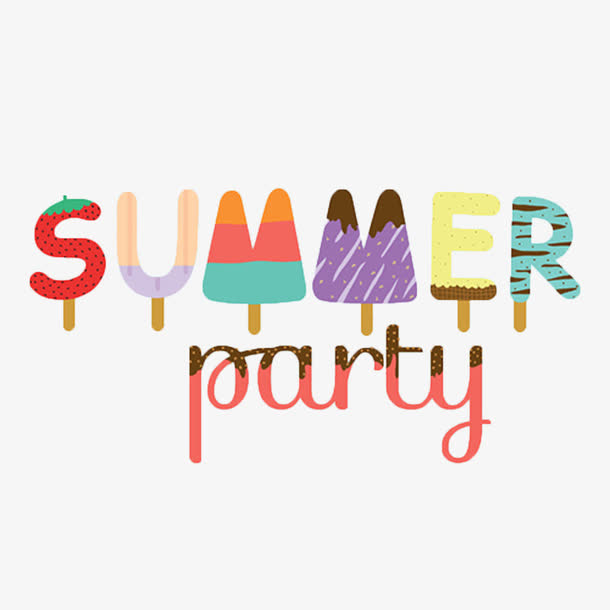 summer文字图标免抠