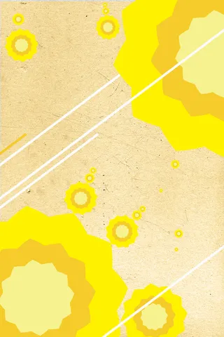 简约黄色几何花朵底纹背景高清