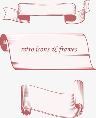 矢量手绘标签主题框免抠