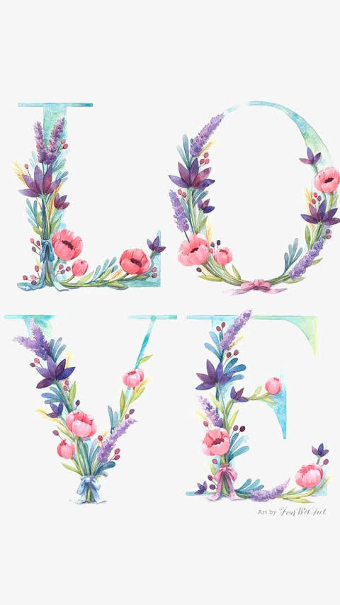 LOVE英文艺术字免抠字体元素