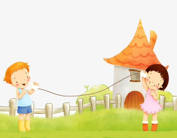 两个小孩免抠
