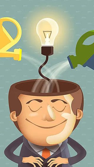 灌溉头脑产生智慧图案背景图高清