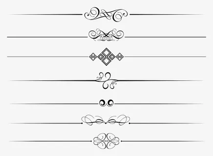 手绘黑色分隔线条免抠 手绘黑色分隔线条免抠