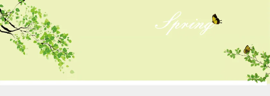 春天蝴蝶飞舞banner高清