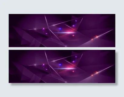 淘宝天猫双紫色几何图形背景免抠