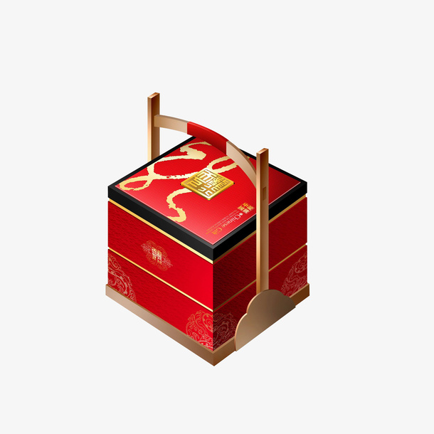 实物中国风月饼礼盒免抠