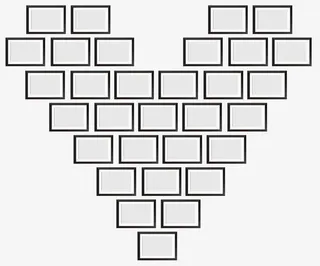 心型照片墙免抠