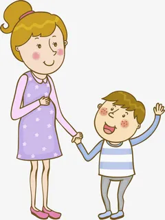 妈妈和孩子免抠