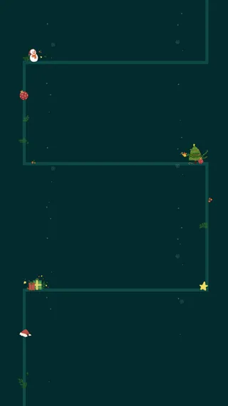 简约冬季线条促销H5背景图高清