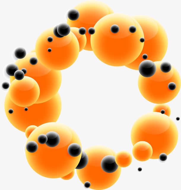 发光橘色边框免抠