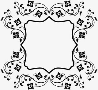 法式花纹边框图片免抠