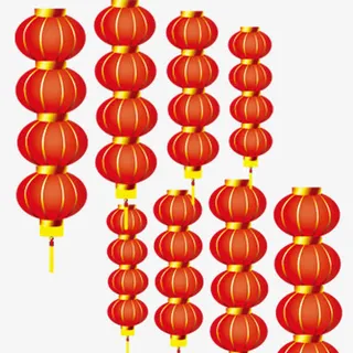 新年红灯笼免抠