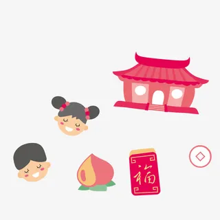 矢量中式过年元素免抠