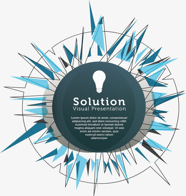 三角边框提案封面免抠