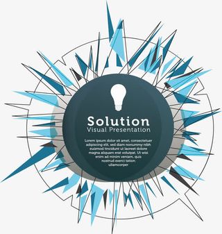 三角边框提案封面免抠