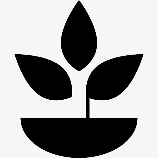 植物叶子在锅图标免抠