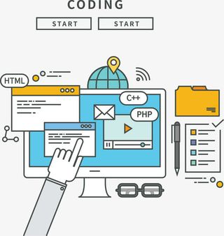 矢量电脑上的各种邮件免抠