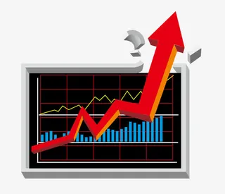 矢量股市k线图免抠