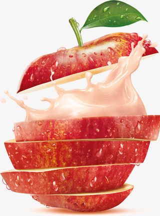 植物水果苹果果汁效果免抠