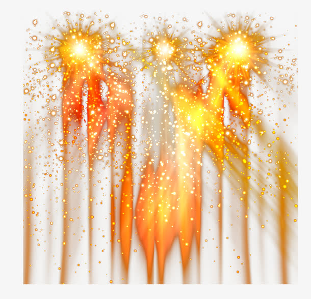黄色光效矢量免抠
