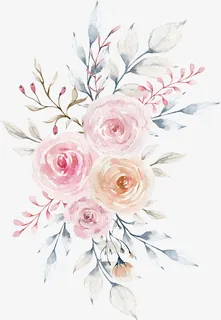 手绘漂亮的鲜花png免抠