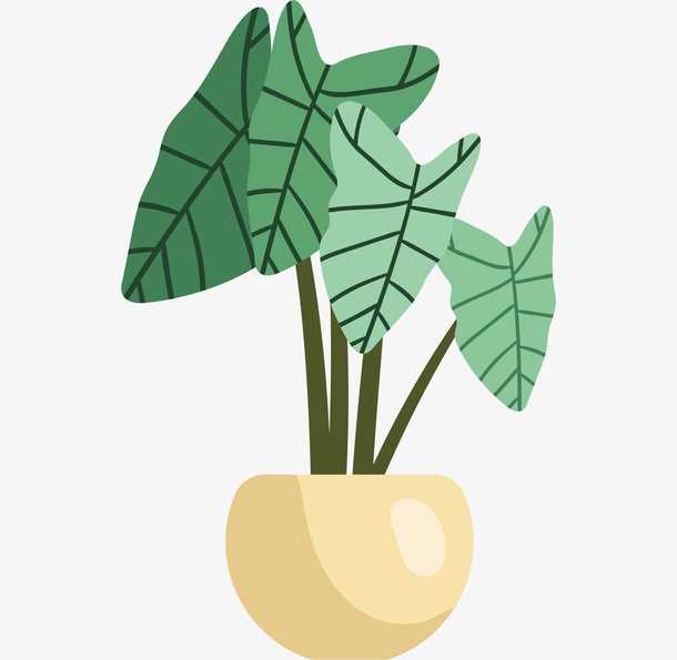 卡通绿植盆栽免抠