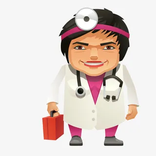 矢量卡通男医生免抠