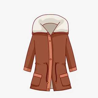 冬季棕色大衣矢量图免抠