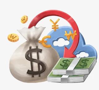 卡通手绘钱袋免抠