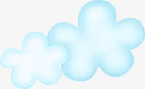 白云卡通白云六一儿童节主题素材免抠