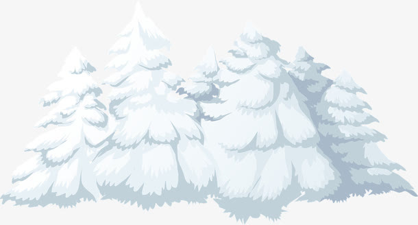 冬天的雪松免抠