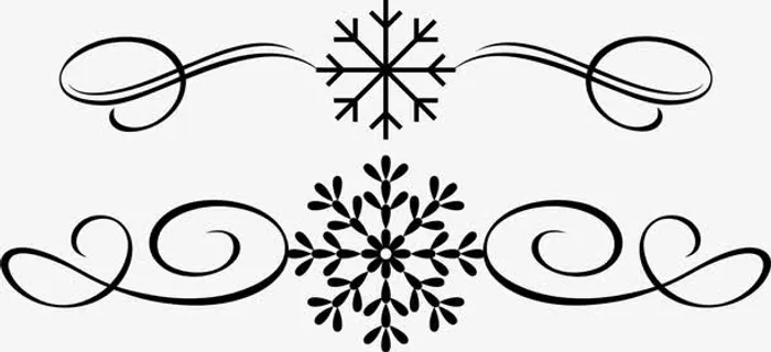 黑色植物框架免抠