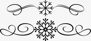 黑色植物框架免抠