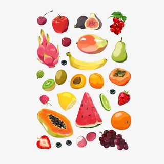 手绘水彩水果免抠