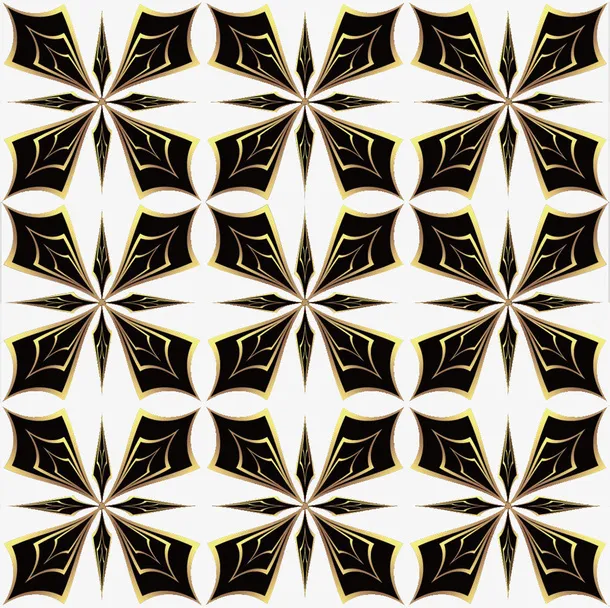 金色花纹底纹免抠