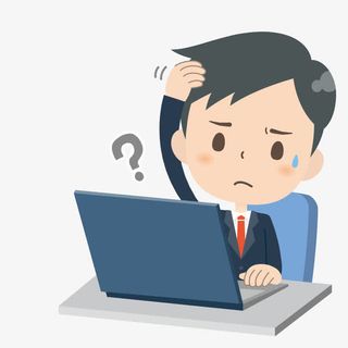 坐在电脑前发愁的男孩免抠