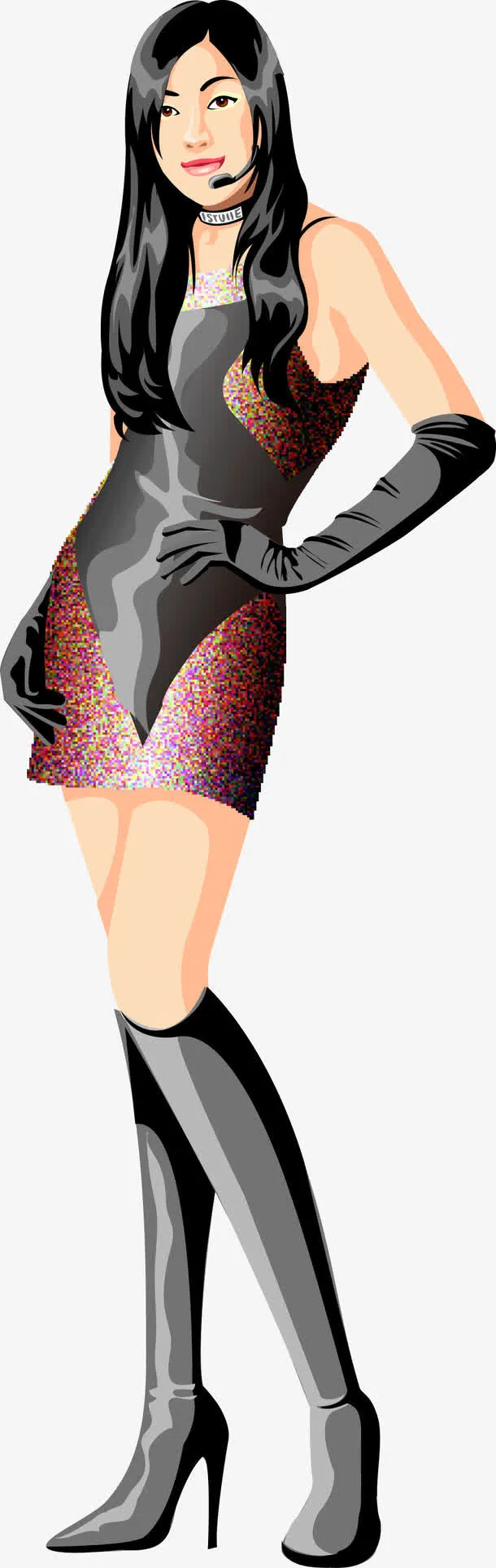 性感客服女神免抠