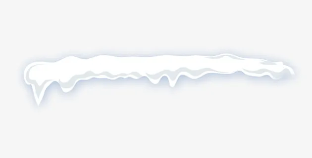 卡通手绘积雪冰凌免抠手绘/卡通卡通元素