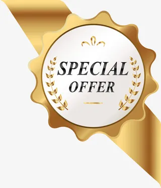 金色闪耀稻穗特价标签免抠